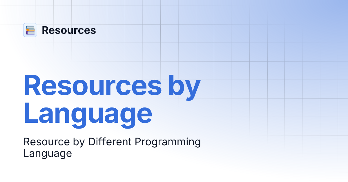 Resources by Language | Resources